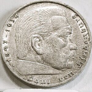 Highly Sought‑After - 1936 German 5 Reichsmark - W14380